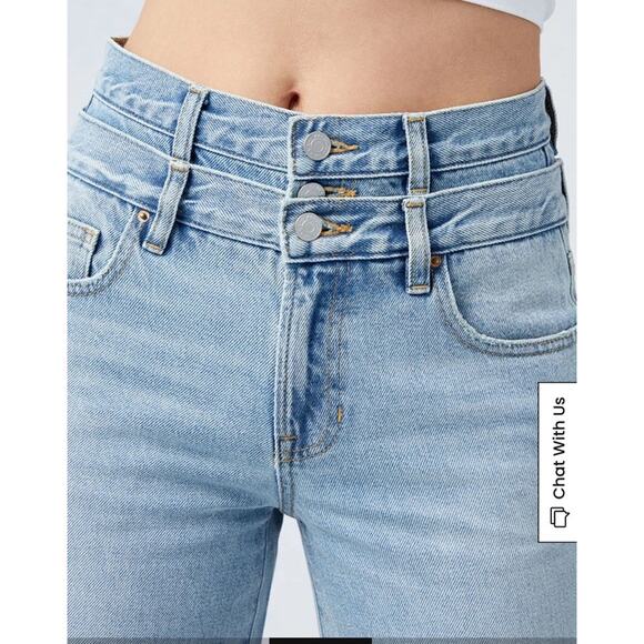 Pacsun Eco Medium Indigo Double Waistband Mid Rise Baggy Jeans Size 26 - Picture 4 of 15